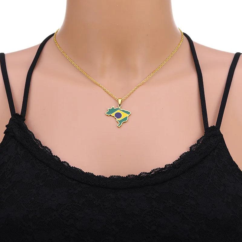 The Americas &amp; Caribbean Country/Flag Necklaces (BACKUP) - Jewelled Me