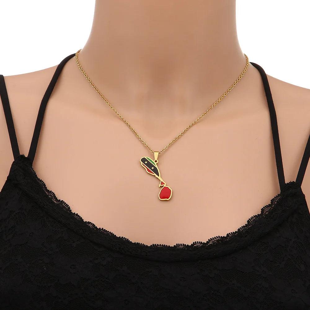 The Americas &amp; Caribbean Country/Flag Necklaces (BACKUP) - Jewelled Me