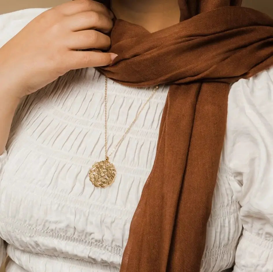 Arabic "This Storm Will Pass" Caligraphy Pendant - Jewelled Me
