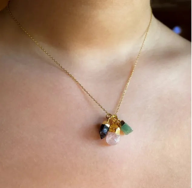 Natural Birthstone Zodiac Necklace - Jewelled Me