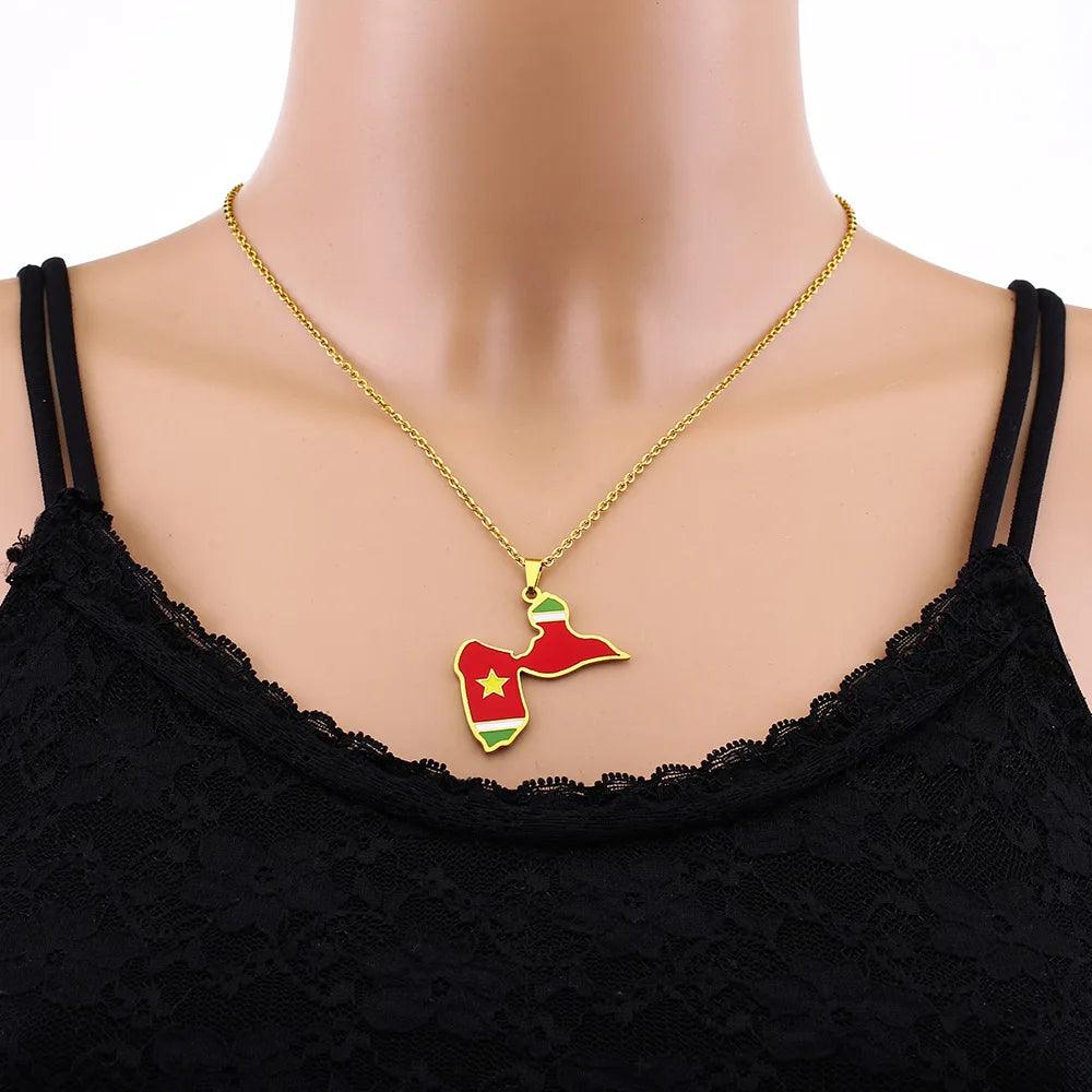 The Americas &amp; Caribbean Country/Flag Necklaces (BACKUP) - Jewelled Me
