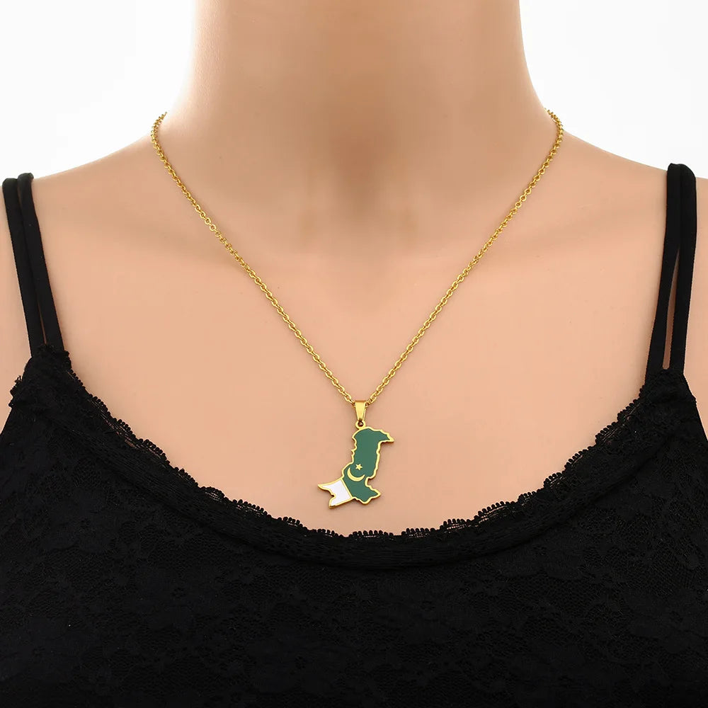 Asian &amp; Oceanian Country/Flag Necklaces - Jewelled Me