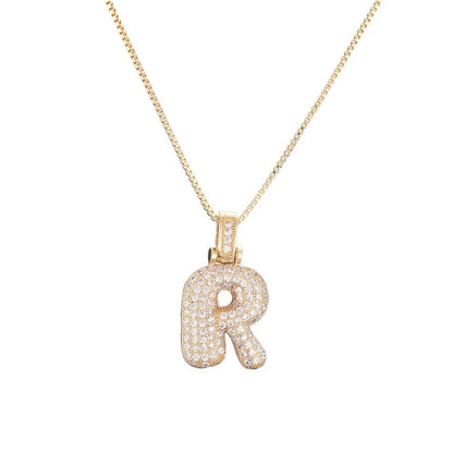 ICED Big Bubble Initial Necklace