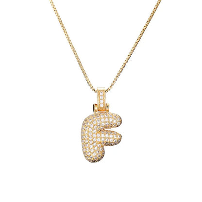 ICED Big Bubble Initial Necklace