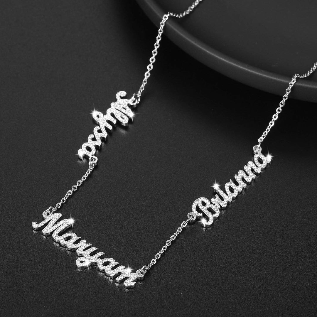 ICED Multiple Name Miami Necklace - Jewelled Me