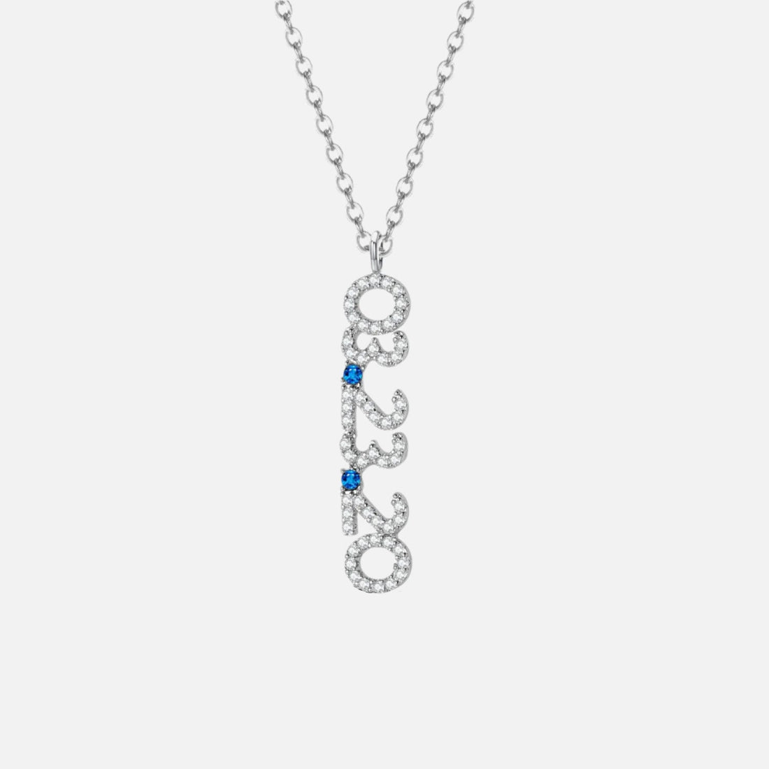 Pave Custom Date Necklace (Vertical) - Jewelled Me