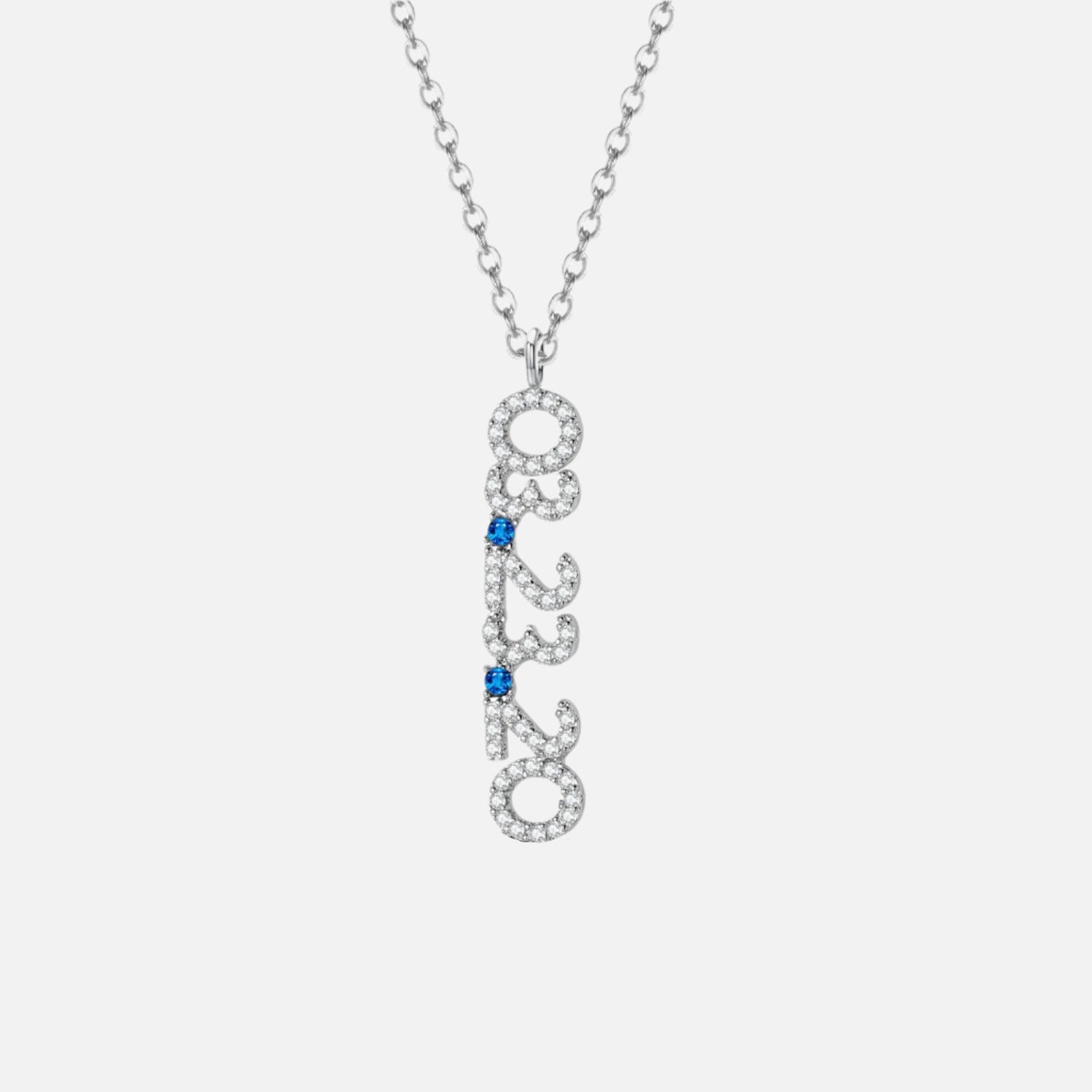 Pave Custom Date Necklace (Vertical) - Jewelled Me