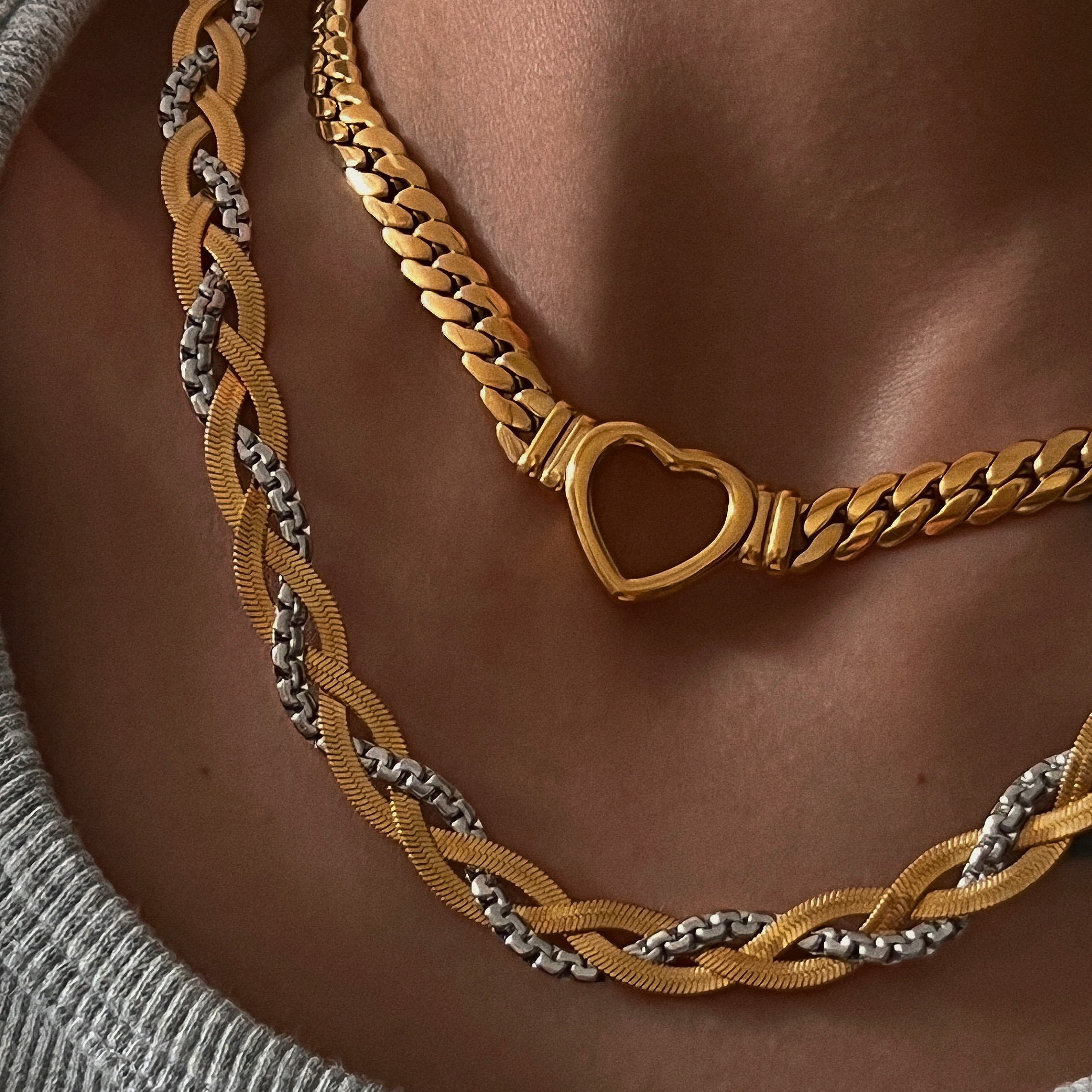 Naja Heart Necklace - Jewelled Me