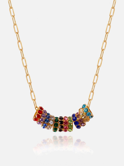 Mini Rondelle Birthstone Necklace