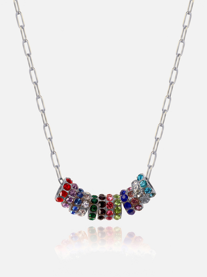 Mini Rondelle Birthstone Necklace