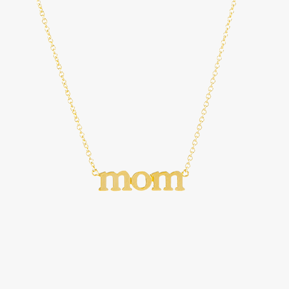 Minimalist Vermeil MOM Necklace