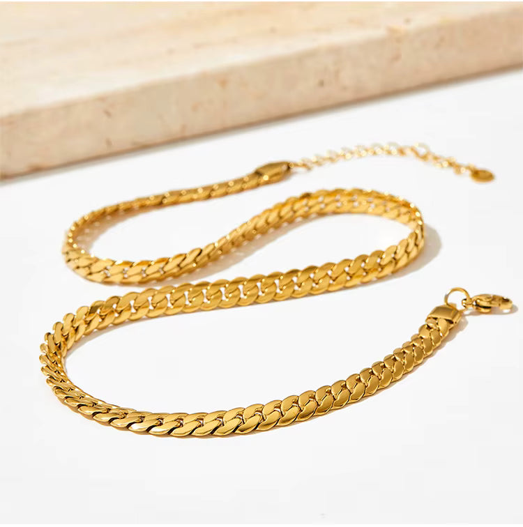 Naja Necklace &amp; Bracelet Set - Jewelled Me