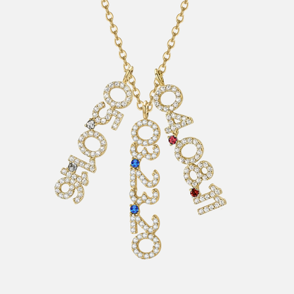 Mini Pave Custom Date Necklace (Vertical)