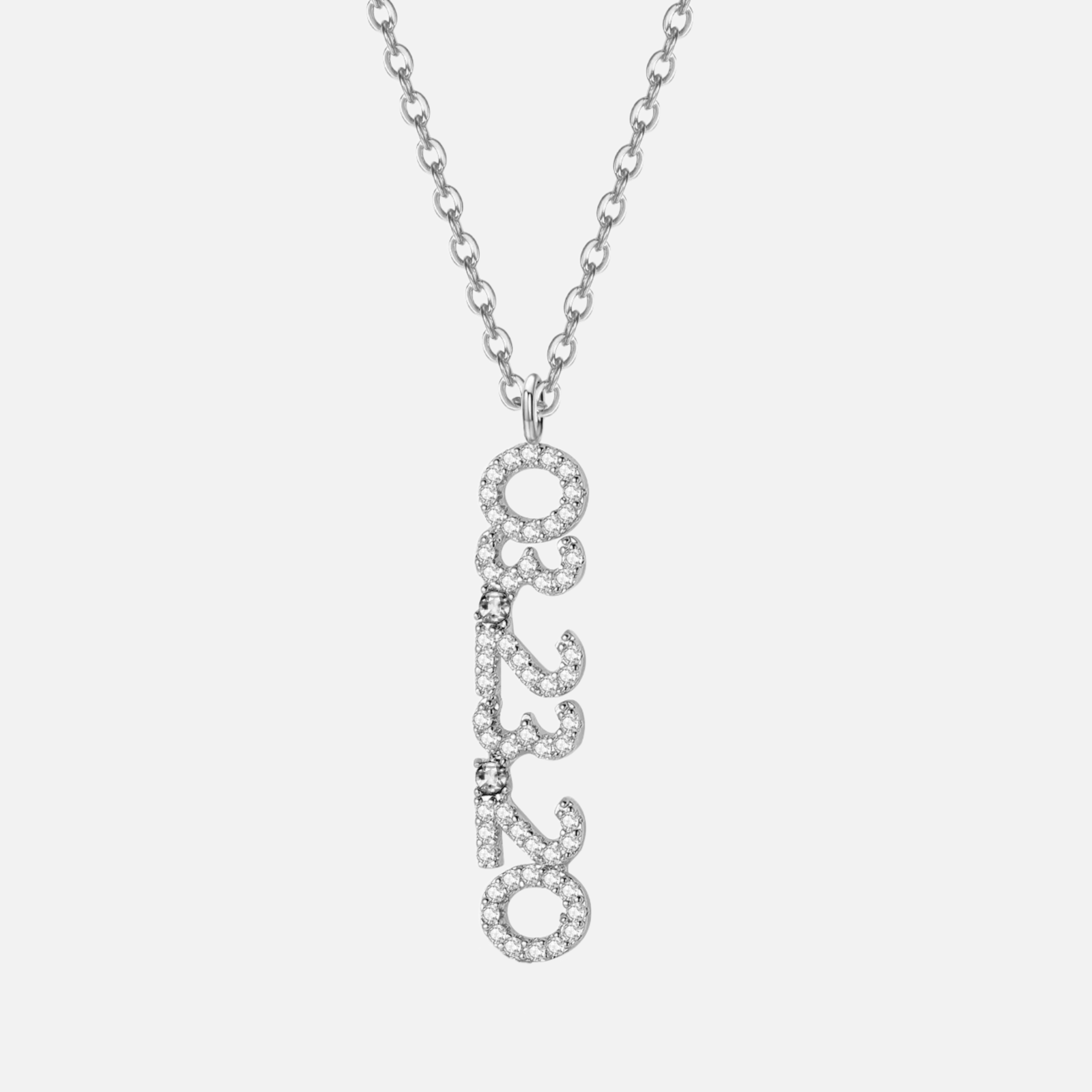 Mini Pave Custom Date Necklaces (Vertical) - Jewelled Me
