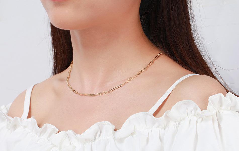 Gold Vermeil Paper Clip Chain - Jewelled Me