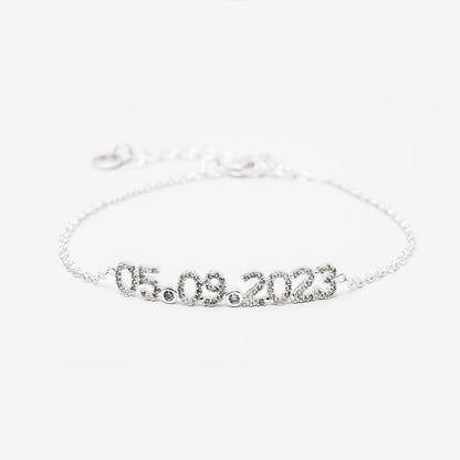 Pave Custom Date Bracelet