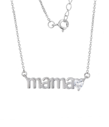Gemmed Heart Mama Necklace
