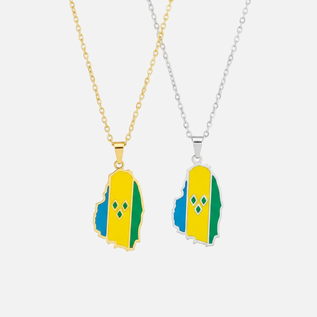 The Americas &amp; Caribbean Country/Flag Necklaces - Jewelled Me