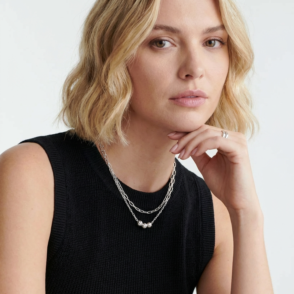 Unity Link Bead Necklace - Jewelled Me