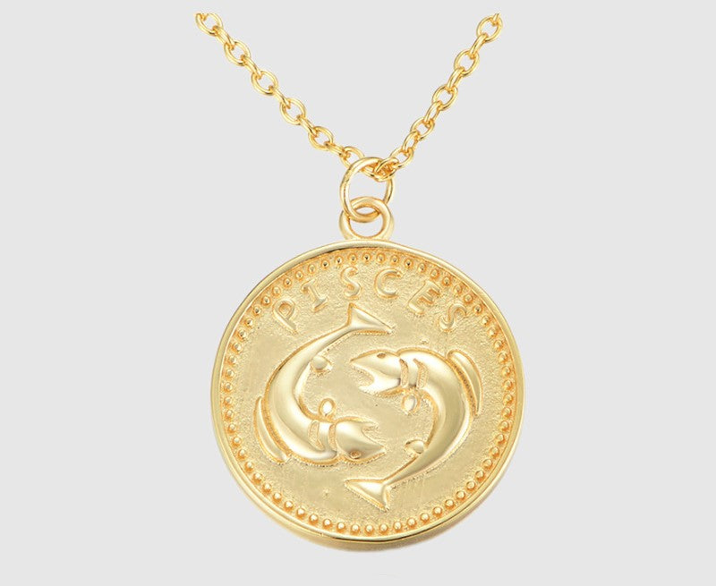 Zodiac Coin Pendant
