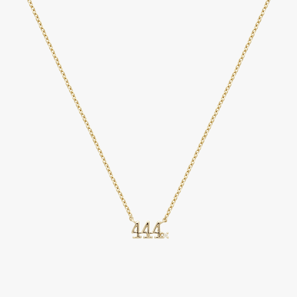 Mini Vermeil Angel Number 111, 333, 444, &amp; 777 Necklaces - Jewelled Me