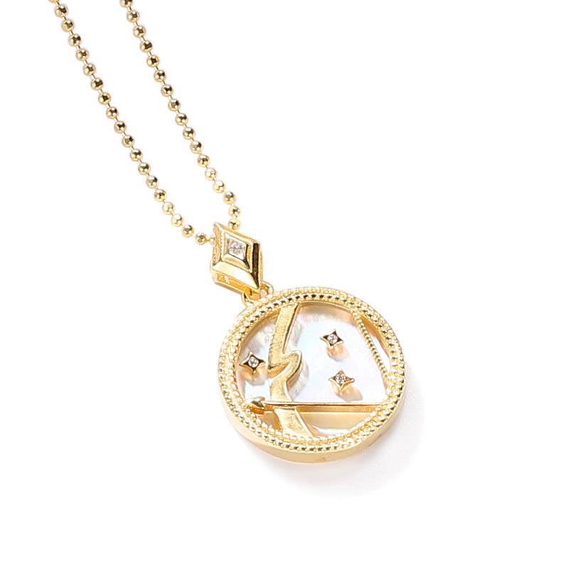 Jewelled Mother of Pearl Zodiac Necklace - Jewelled Me