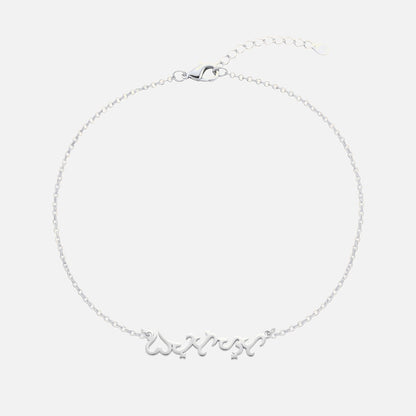Custom Language Bracelet with a name in Baybayin (Filipino), silver