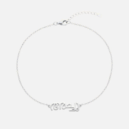 Custom Language Bracelet with a name in Malayalam, silver