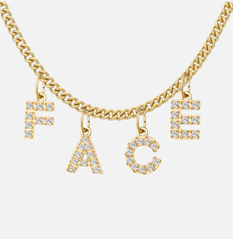 Custom ICED Cuban Link Name Necklace (14k Gold-Plated)