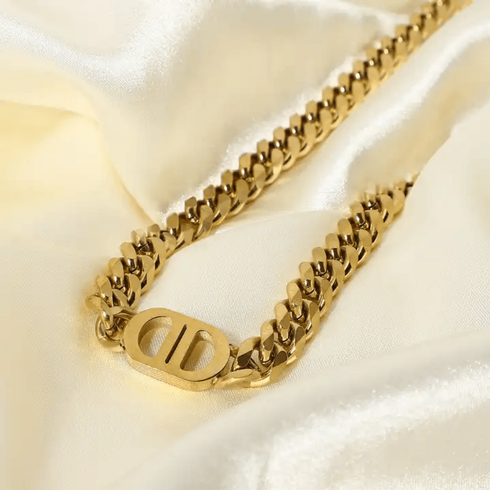 Custom Initial &amp; Name Chain Necklace &amp; Bracelet - Jewelled Me