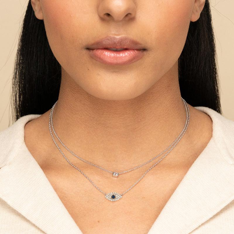 Classic Evil Eye Charm Necklace - Jewelled Me