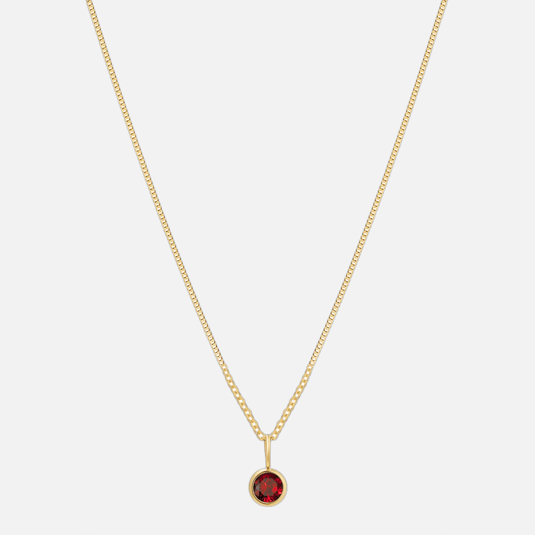 Suspended Birthstone Necklace (14k Gold-Plated)