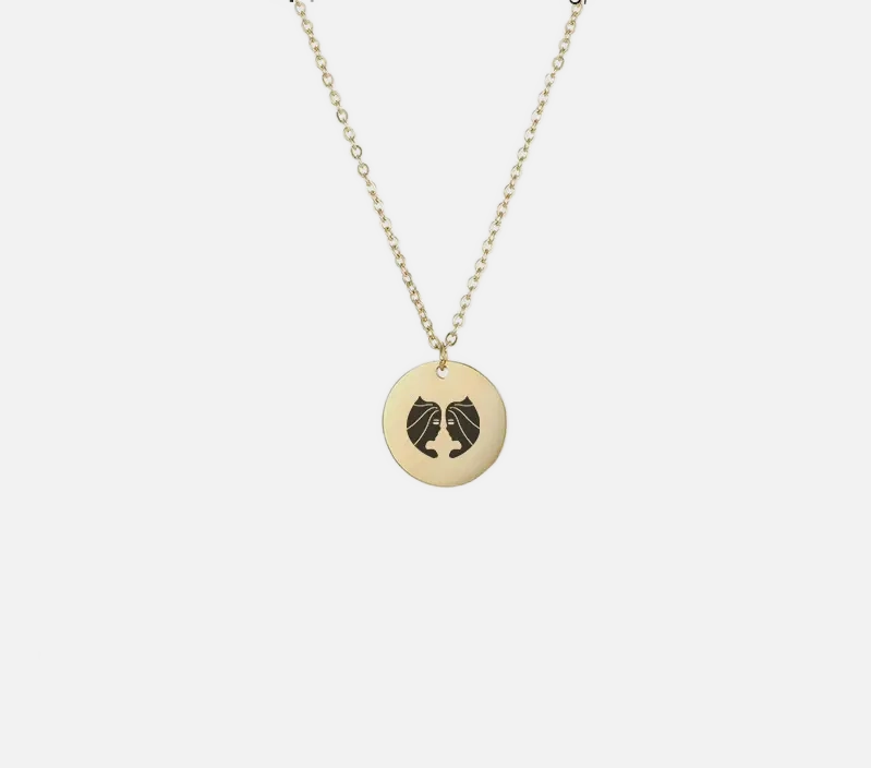 Emblem Zodiac Pendant Necklace (14K Gold-Plated)