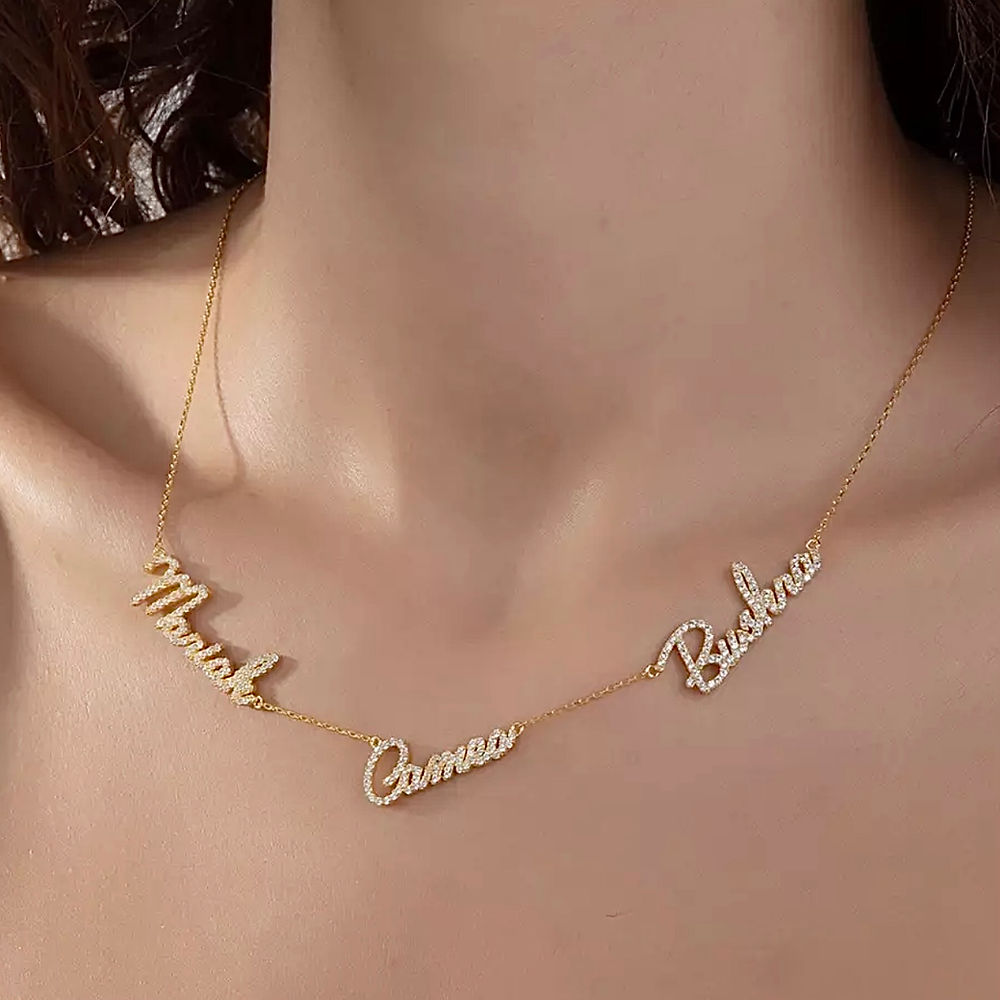 ICED Multiple Name Miami Necklace - Jewelled Me