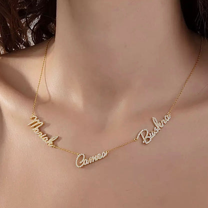 ICED Multiple Name Miami Necklace - Jewelled Me