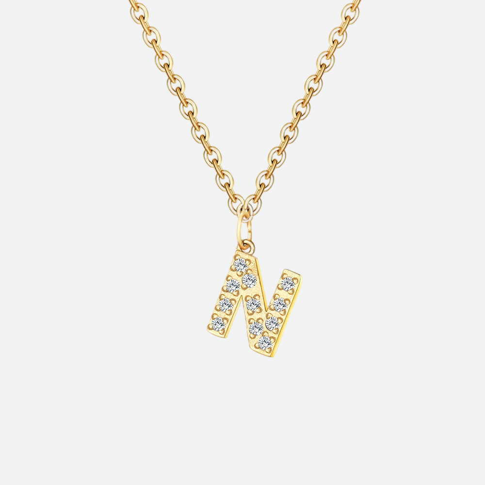Custom ICED Cuban Link Name Necklace (14k Gold-Plated)