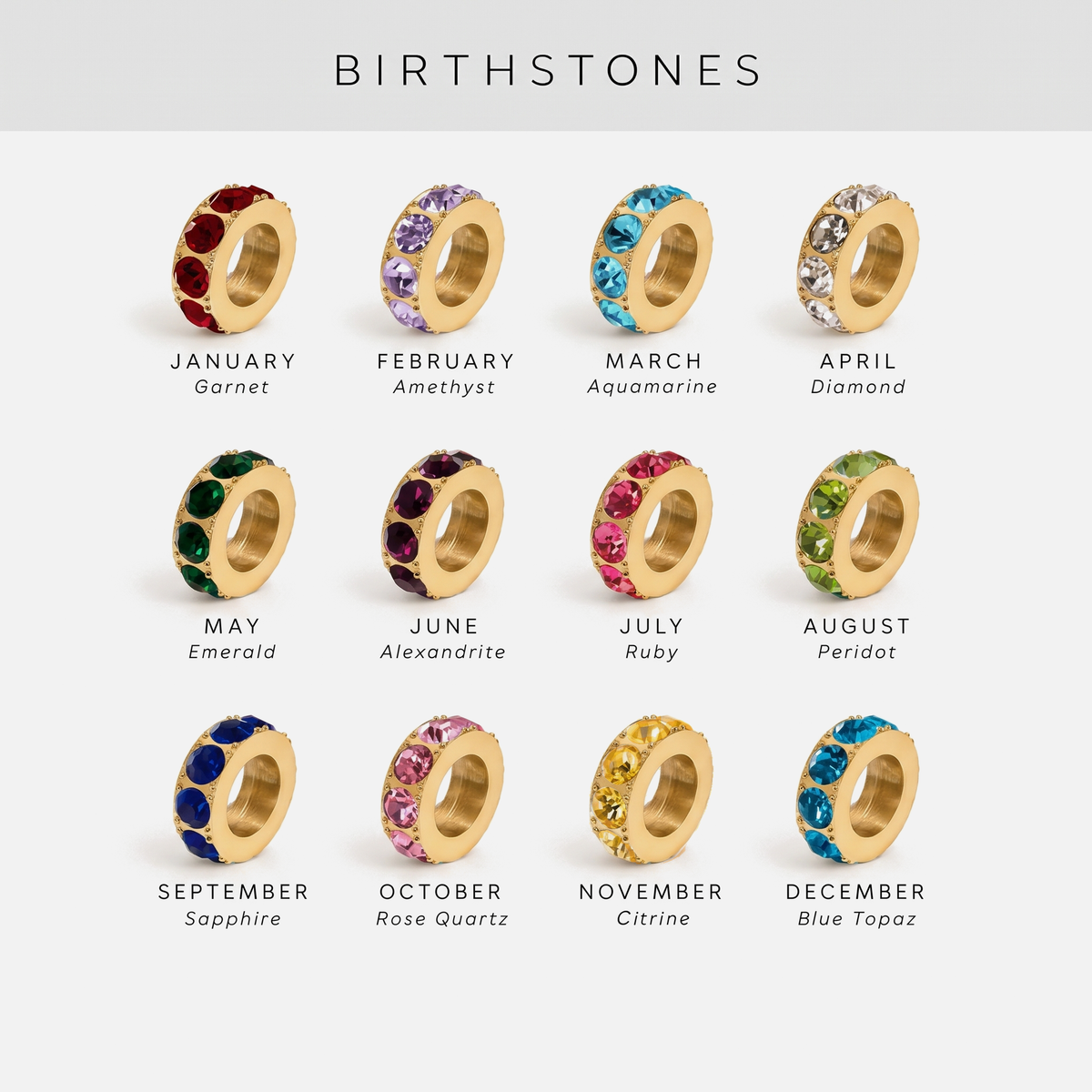 Mini Rondelle Birthstone Necklace