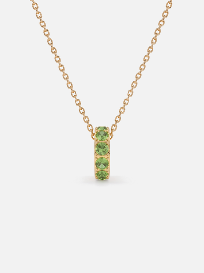 Mini Rondelle Birthstone Necklace