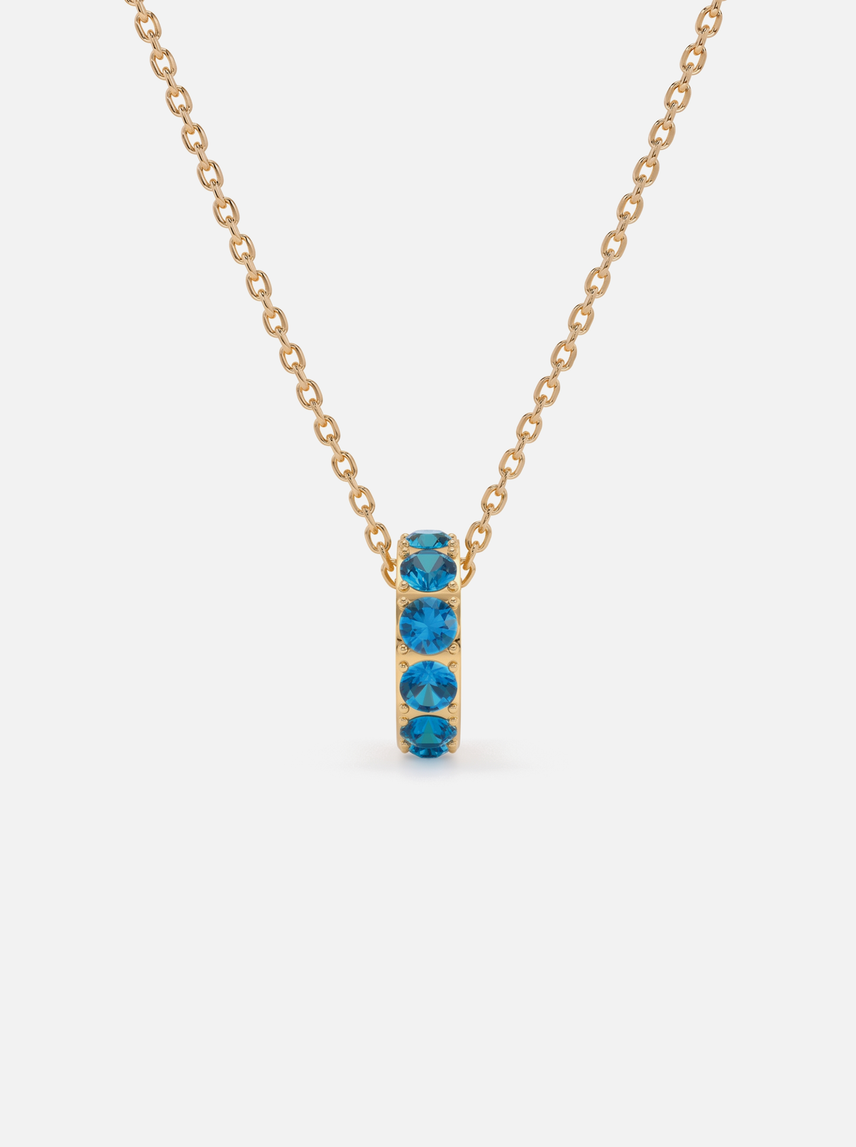 Mini Rondelle Birthstone Necklace