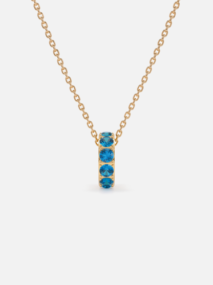 Mini Rondelle Birthstone Necklace