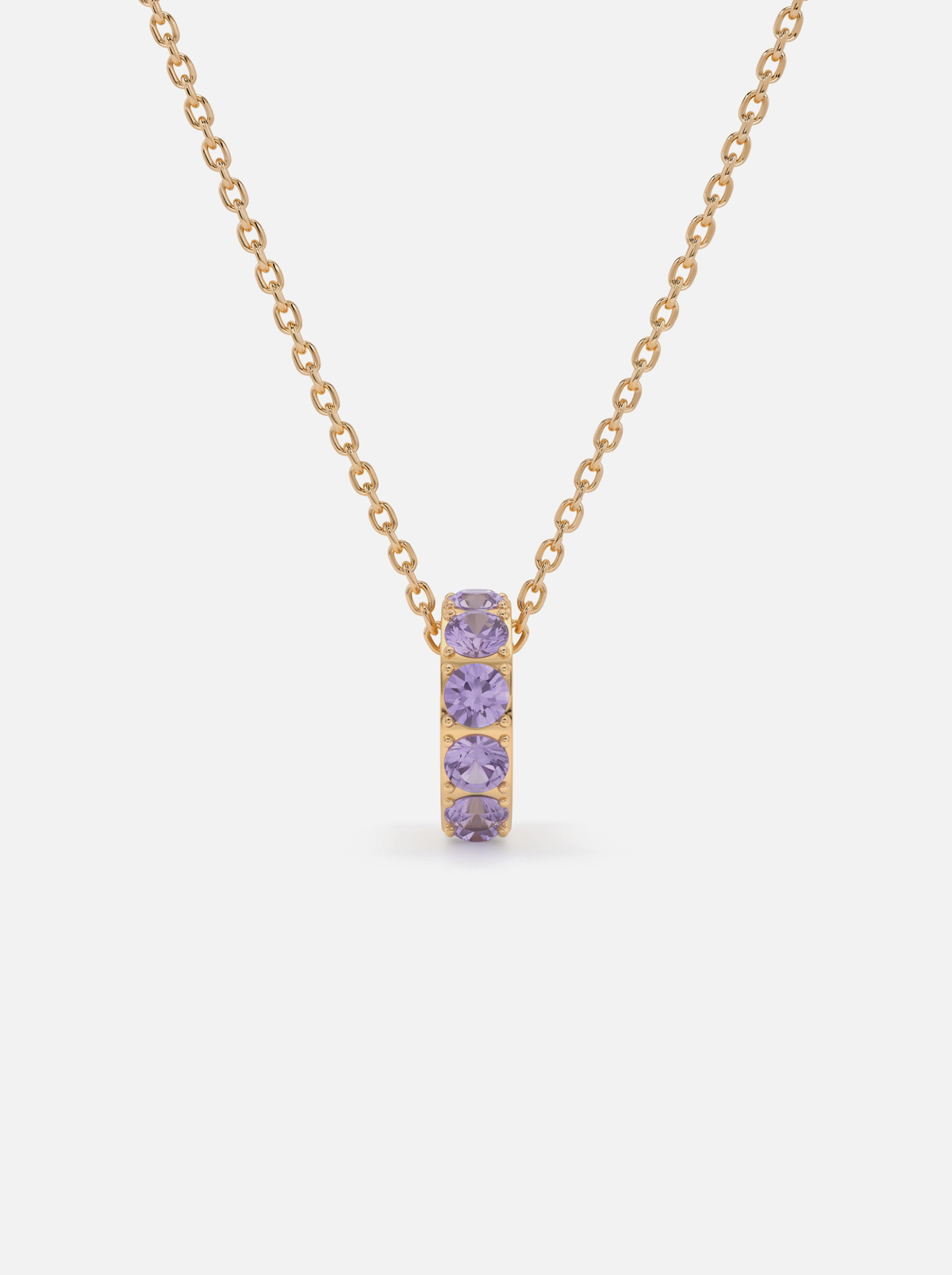 Mini Rondelle Birthstone Necklace