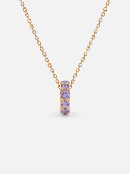 Mini Rondelle Birthstone Necklace