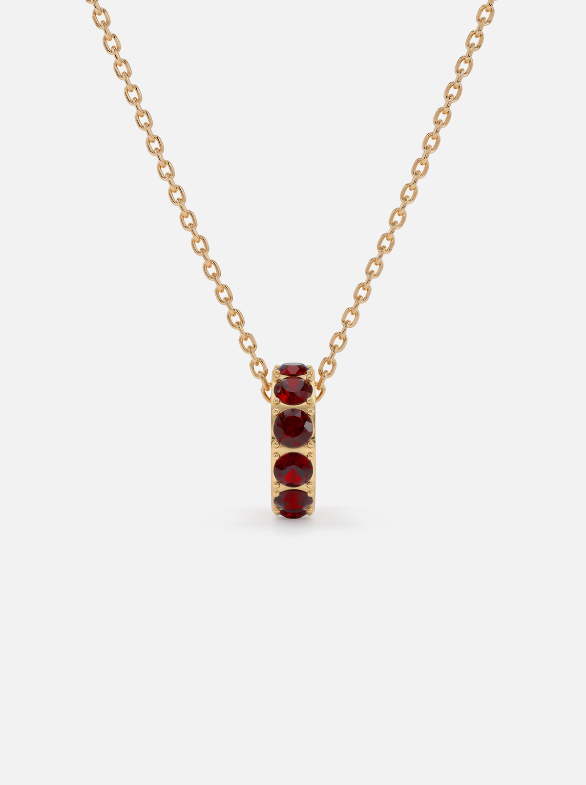 Mini Rondelle Birthstone Necklace