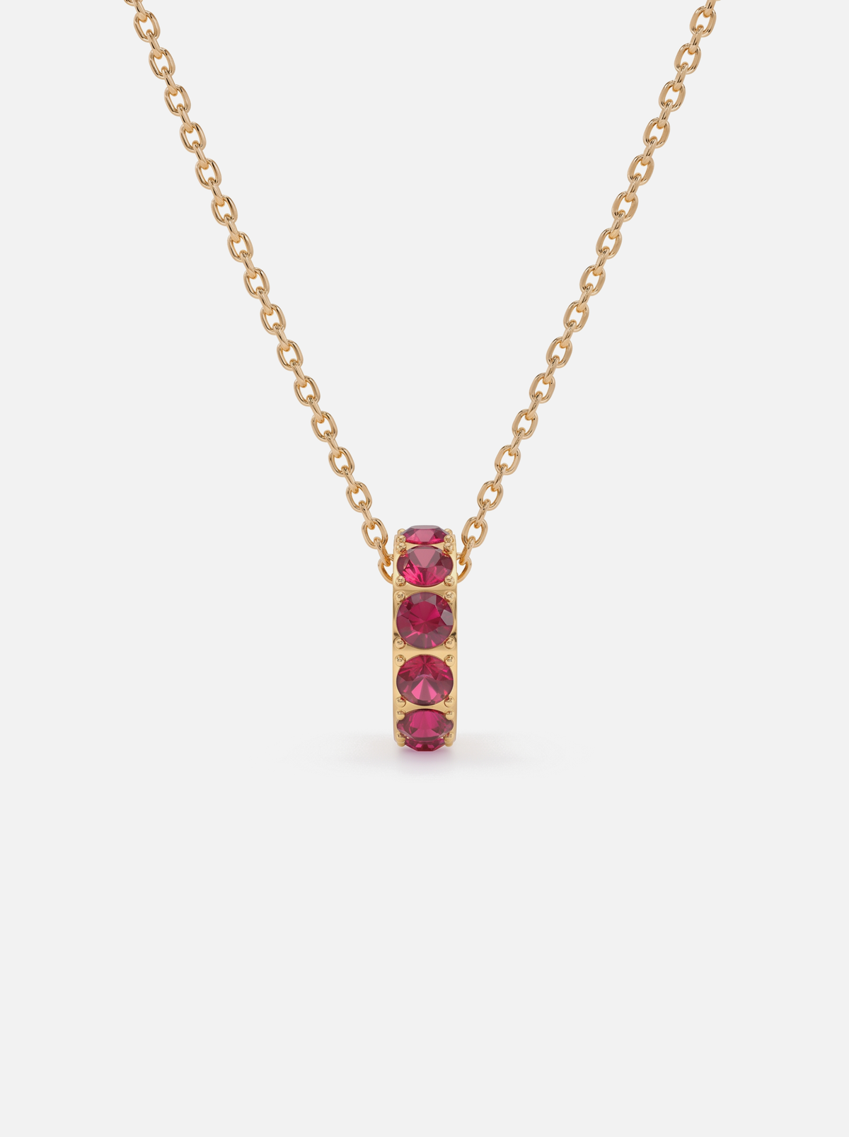 Mini Rondelle Birthstone Necklace