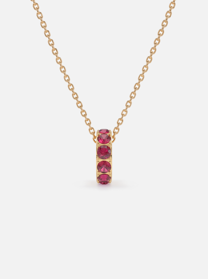Mini Rondelle Birthstone Necklace