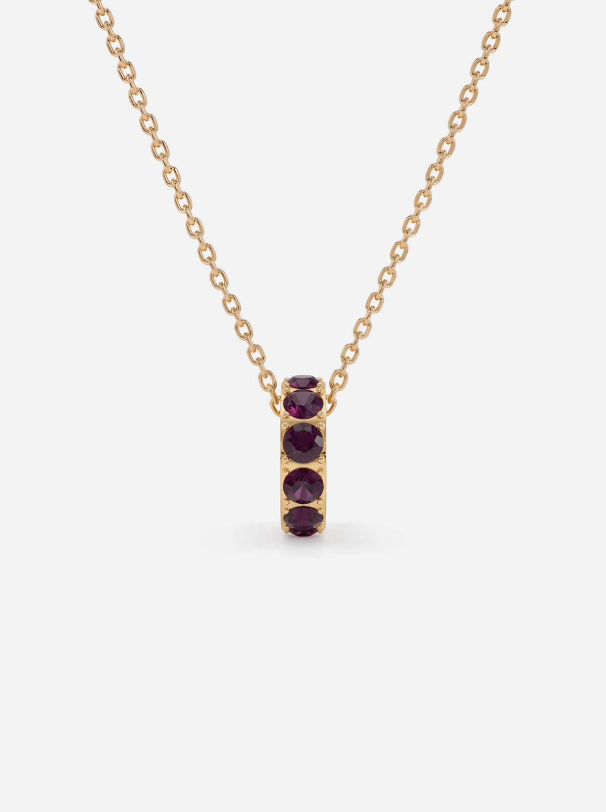 Mini Rondelle Birthstone Necklace