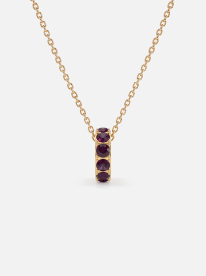 Mini Rondelle Birthstone Necklace