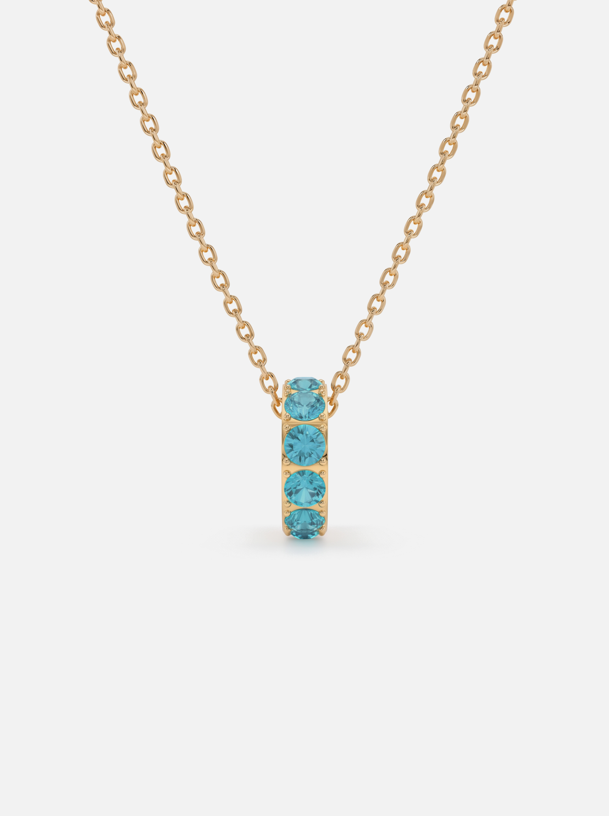 Mini Rondelle Birthstone Necklace