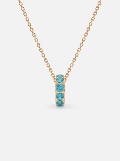 Mini Rondelle Birthstone Necklace