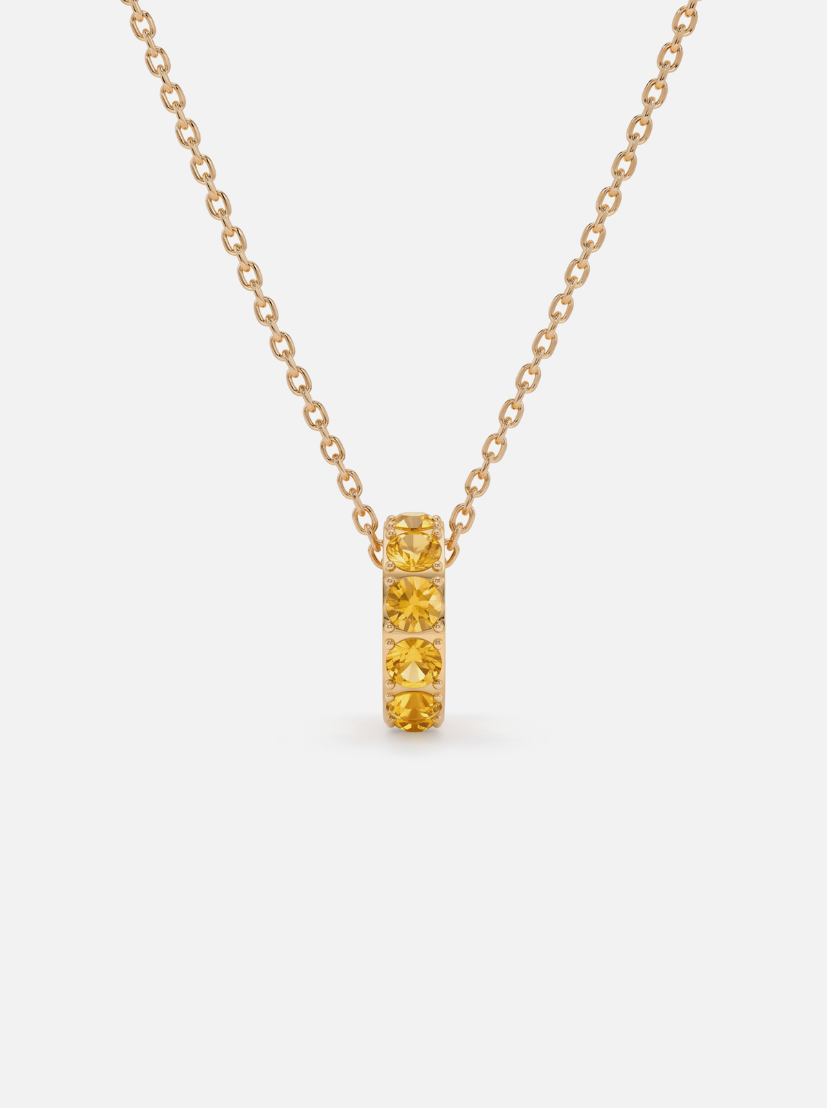 Mini Rondelle Birthstone Necklace